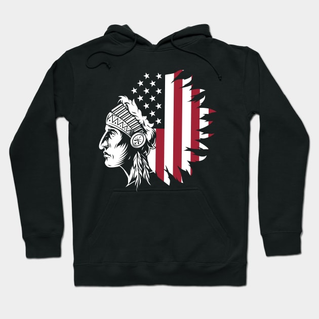 Red Indian Native American Hoodie by who_rajiv